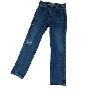 Wrangler 20X Jeans Men's‎ 35X37 Blue Distressed Style 22 Cowboy Rodeo Ranch
